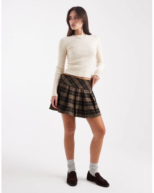 Pieces White Ribbed Knitted Top
