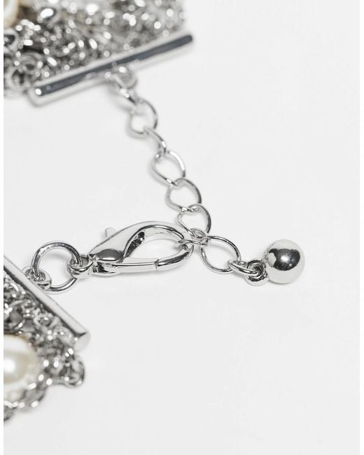 Reclaimed (vintage) Natural – farbenes unisex-armband mit mehrlagigem design mit perlen