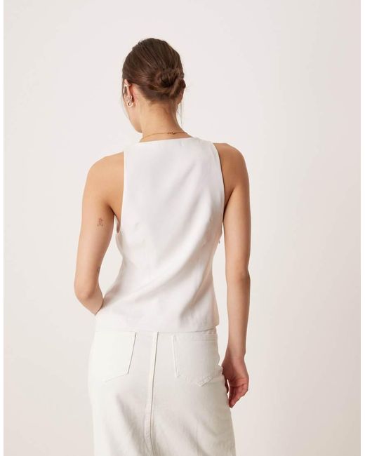 Glamorous White V-Neck Top