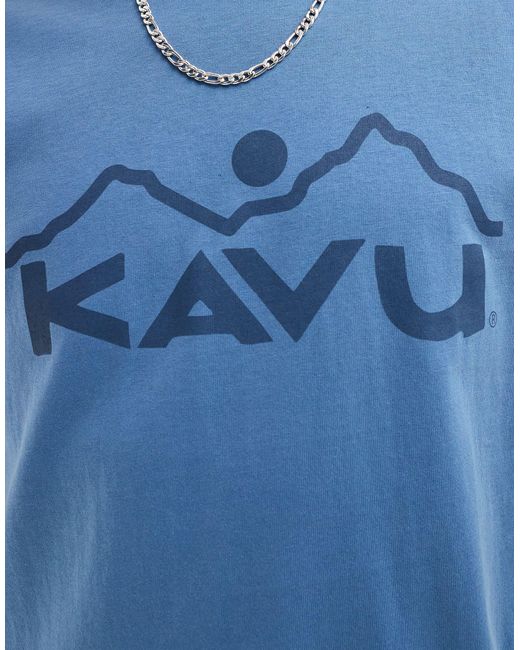 Kavu Blue Heritage Front Logo T-shirt for men