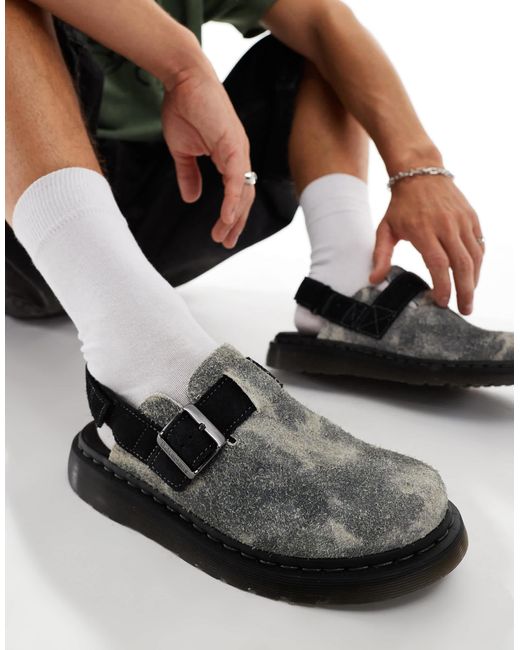 Dr. martens - jorge ii - mules en daim Dr. Martens pour homme en coloris Black