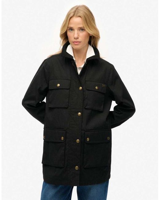 Superdry Black Wax Jacket
