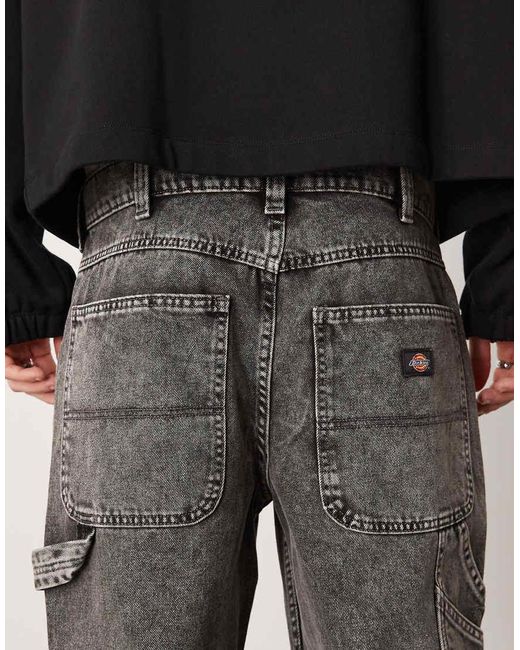 Vaqueros Lavado De Corte Estándar Y Estilo Carpintero Garyville De Dickies de hombre de color Gray