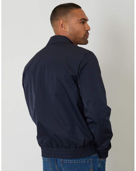 Threadbare Blue Showerproof Lightweight Patch Pocket Zip Up Jacket for men