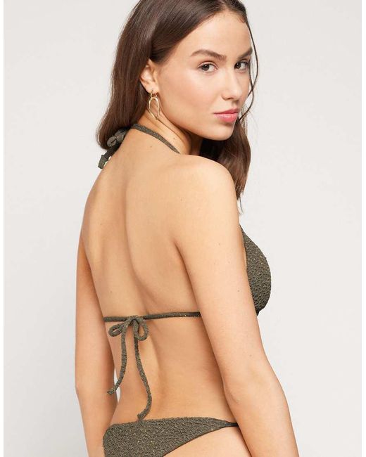 Tezenis Natural Crinkle Dune Triangle Bikini Top