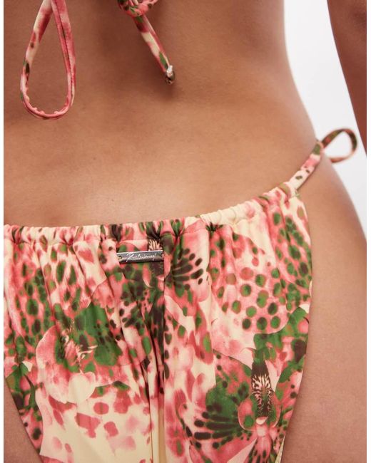 Reclaimed Vintage Brown Side Tie Bikini Bottoms