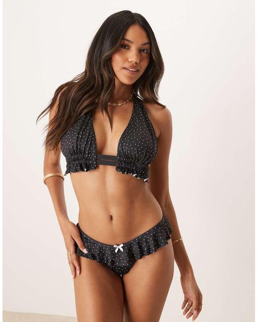 ASOS Brown Fuller Bust Gerri High Apex Bikini Top