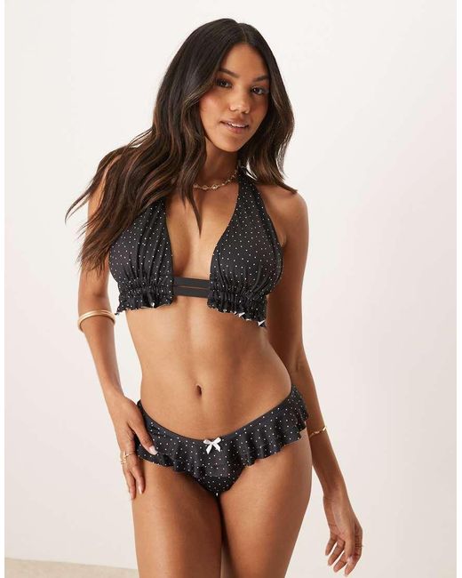 ASOS Brown Fuller Bust Gerri High Apex Bikini Top