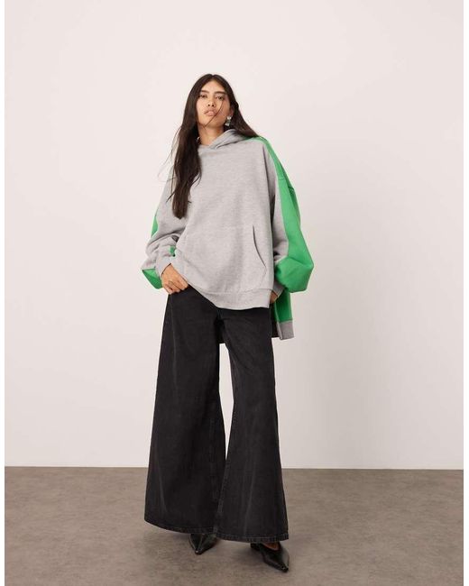 ASOS Oversized Hoodie Met Split in het Green