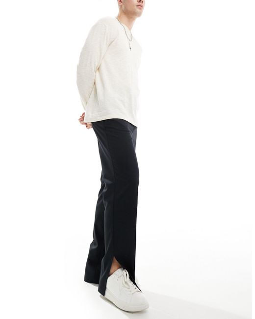 ASOS White Smart High Waisted Straight Leg Trousers for men
