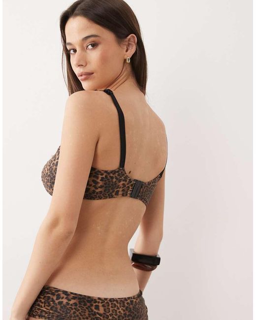 ASOS Natural Fuller Bust Kitty Underwired Bikini Top