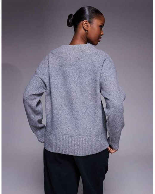 River Island Purple V-neck Jumper