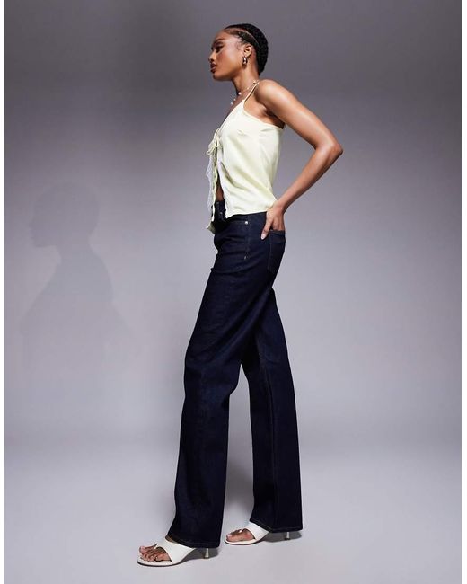 ASOS Blue Asos Design Tall Comfort Stretch Straight Leg Jean