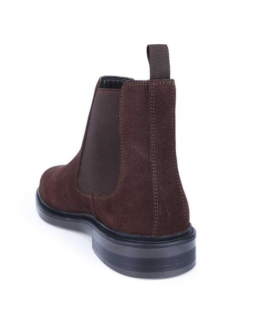 OFF THE HOOK Black Torrance Suede Leather Slip-On Chelsea Boots for men