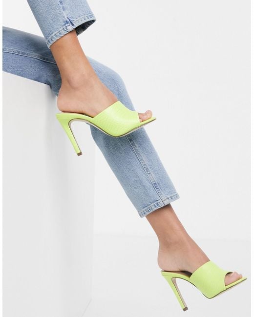 Vegan heeled mules sales
