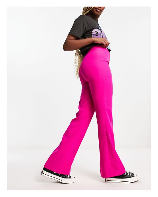 ASOS DESIGN kick flare trouser in pink