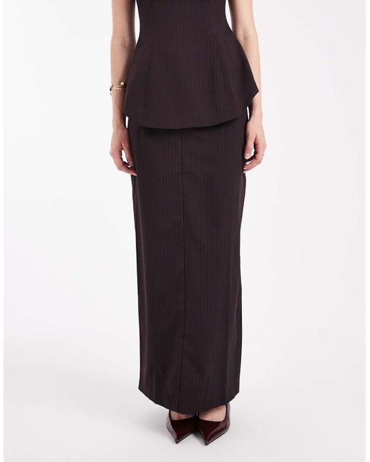 ASOS Blue Tailored Maxi Skirt Co-Ord