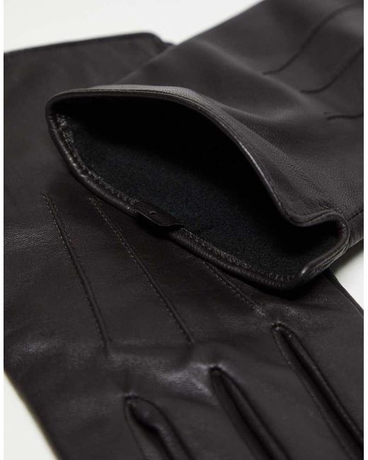 Barney's Originals Black Barney's Originals Real Leather Glove for men