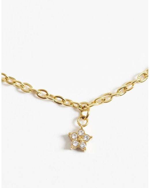 Reclaimed Vintage Natural Stainless Steel Dainty Star Necklace