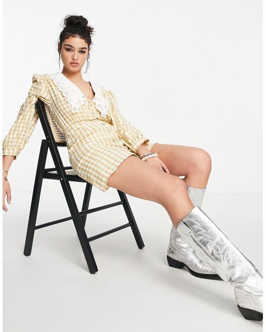 Sister Jane Mini Dress With Lace Collar | Lyst Canada