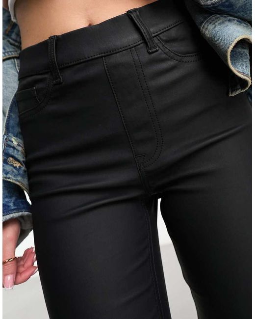 New Look Black Coated Jeggings