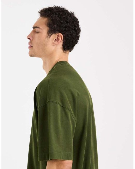 4505 Green Icon Heavyweight Cotton Oversized T-shirt With Quick Dry Finish for men
