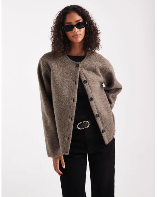Pieces Multicolor Short Teddy Jacket