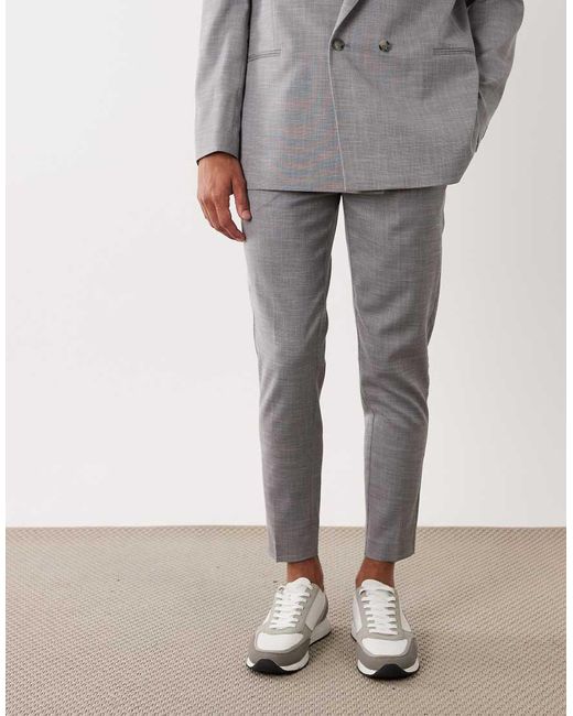 ASOS Gray Tapered Suit Pants for men
