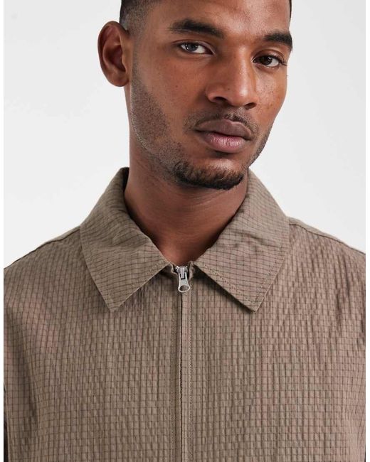 ASOS Natural Check Jacket for men