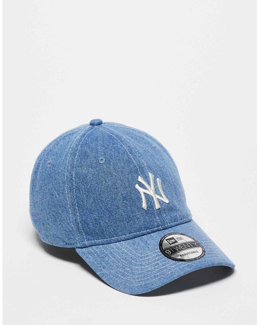 9twenty midi team - casquette en jean avec coutures et broderies blanches contrastantes KTZ en coloris Blue
