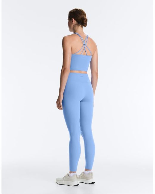 Oysho Blue Comfortlux Strap Tank Top With Cups