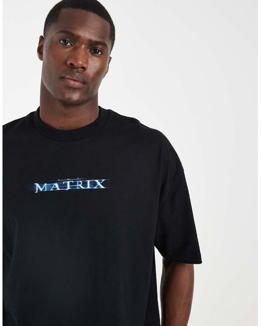 ASOS Blue Oversized T-shirt With The Matrix Print for men