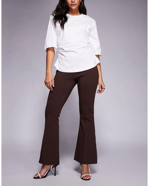 ASOS Brown Interlock Kick Flare