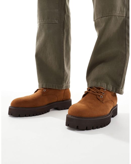 ASOS Brown Lace-up Workboots for men