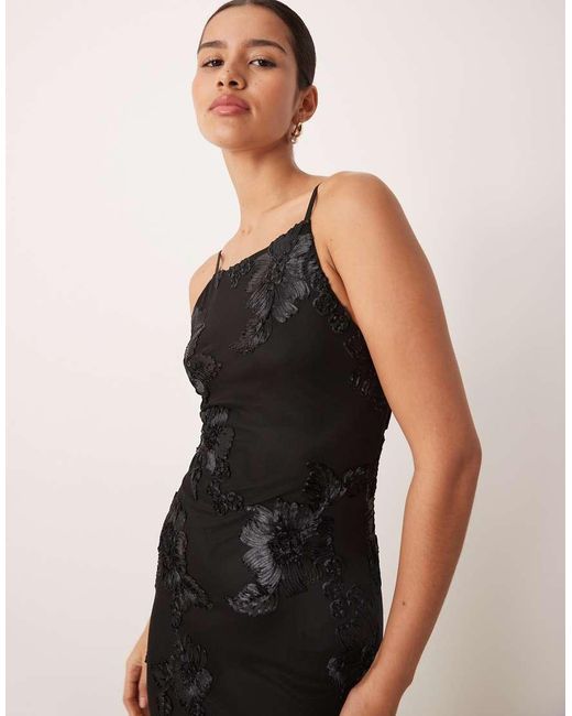Gina Tricot Natural Embroidery Maxi Dress