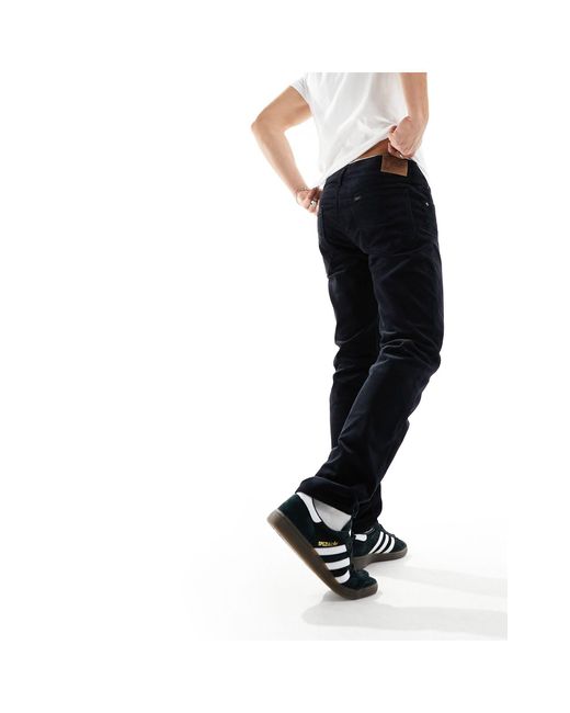 Pantaloni dritti regular fit neri di Lee Jeans in Black da Uomo