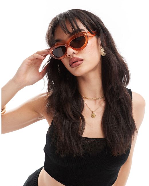 Vero Moda Black Wide Rim Cat Eye Sunglasses
