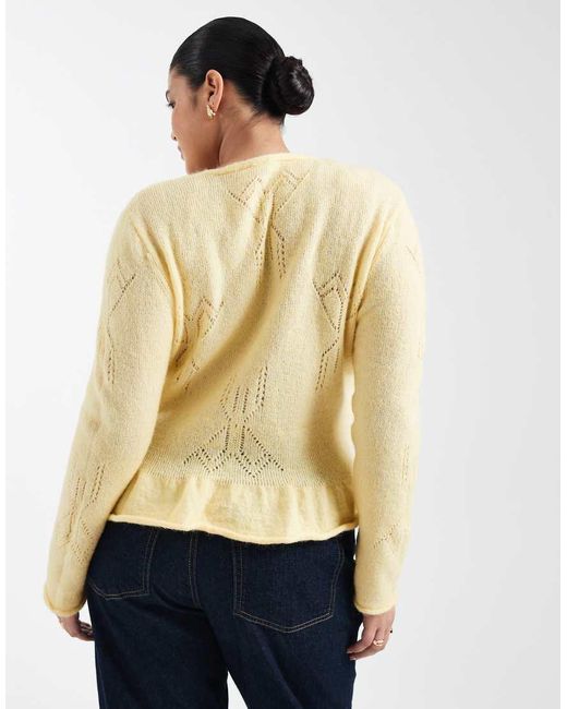 ONLY Natural Tie Front Knitted Cardigan