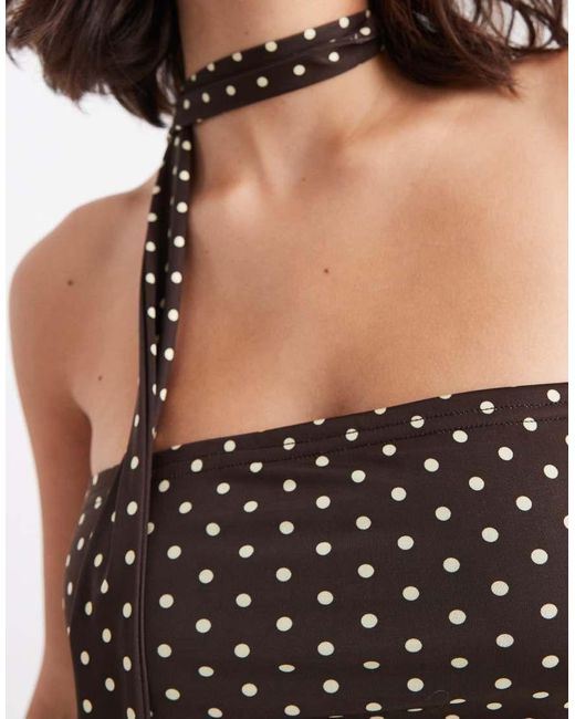 Top A Fascia A Pois Con Sciarpa di Miss Selfridge in Blue