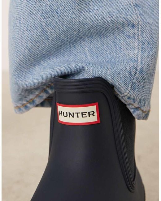 Hunter Blue Original Chelsea Boot for men