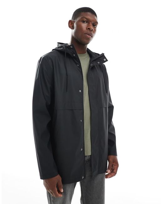 ASOS Black Shower Resistant Rain Jacket for men