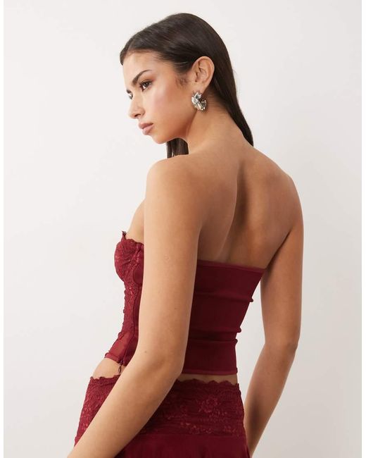 I.AM.GIA Demie Bandeau Structured Lace Corset Top