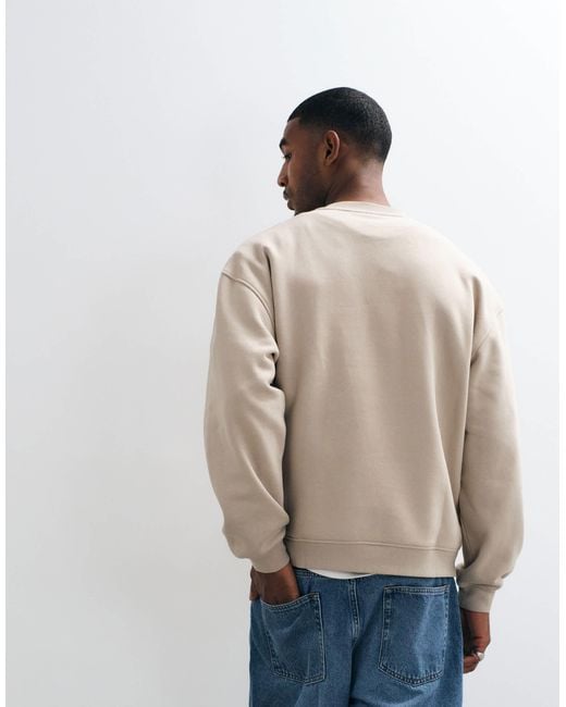 ASOS Gray Essentials Oversized Crew for men