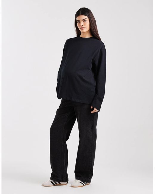ASOS Blue Asos Design Maternity Long Sleeve T-shirt