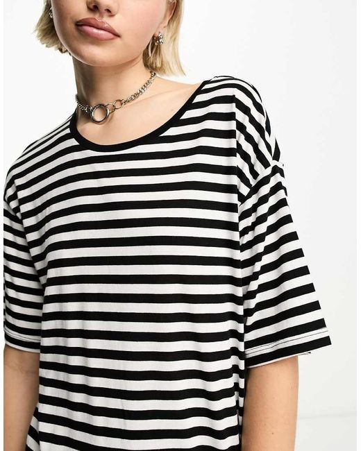 Noisy May Multicolor Midi Split T-shirt Dress