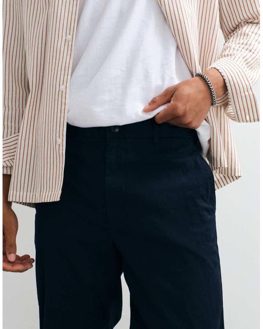 Tommy Hilfiger Blue Dover Straight Leg Twill Trousers for men