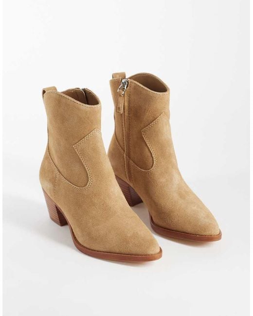 Ralph Lauren White Harpher Suede Ankle Boot