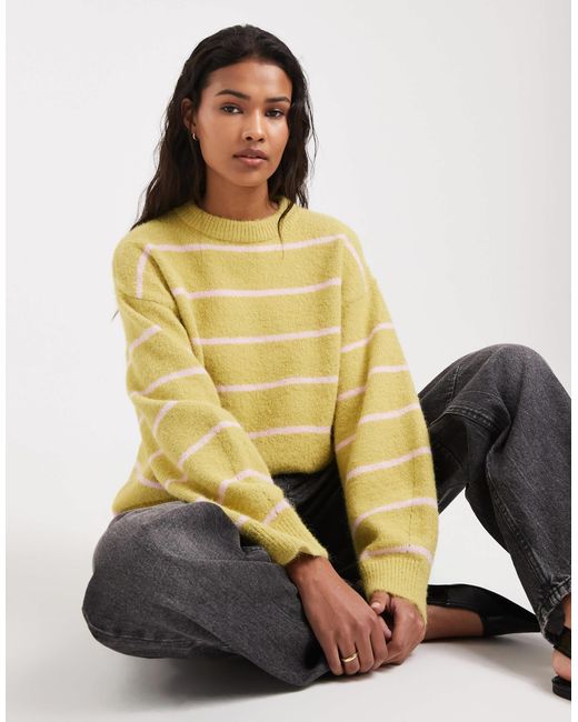 Pull à rayures New Look en coloris Yellow