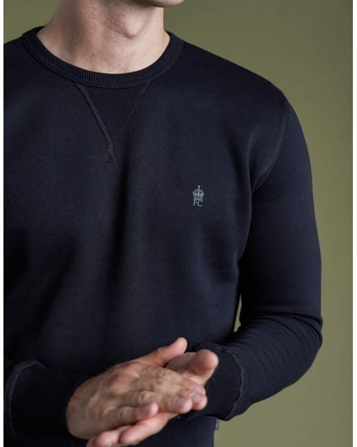 French Connection Green Cotton Blend Crew Neck Sweatshirt for men