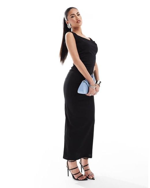 SIMMI Black Simmi Slinky Twist Strap Cami Bodycon Maxi Dress